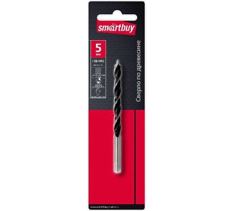 Сверло по древесине 5 мм, сталь углеродистая Smartbuy SBT-DW-5
