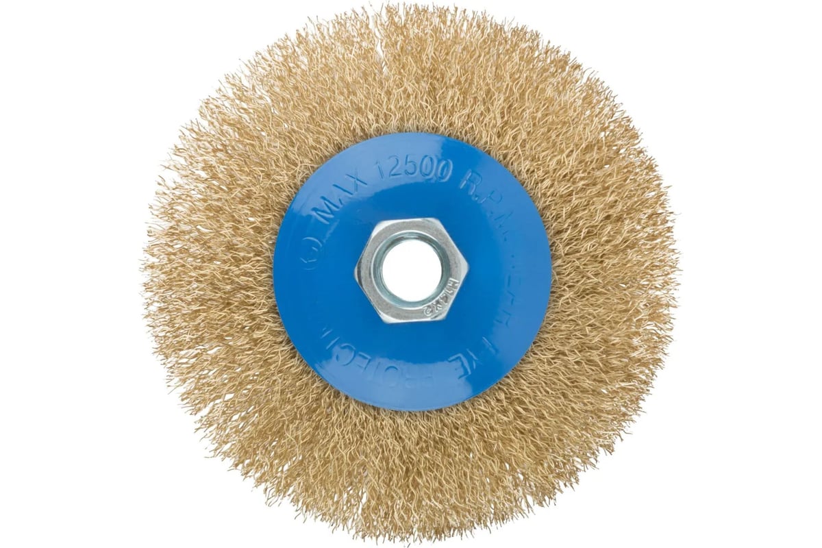 Корщетка, тип "колесо" с наклоном, гайка М14, стальная волнистая ...