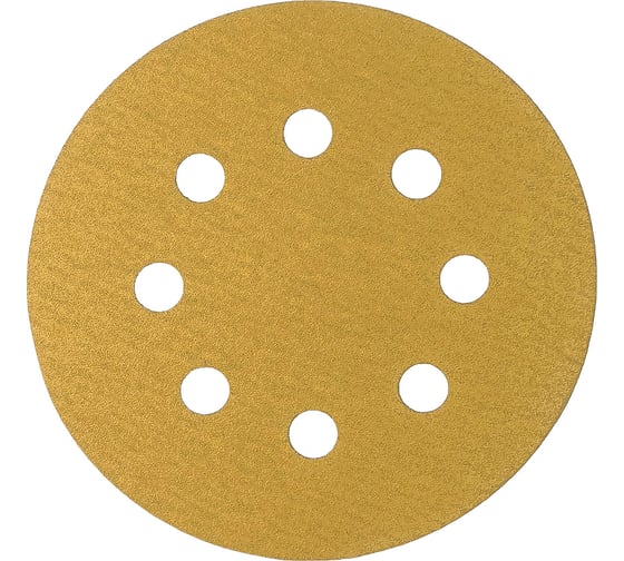 Шлифовальные круги на липучке 125 мм, Р120, 10 шт Vitatools G-125-P120-10-8 1