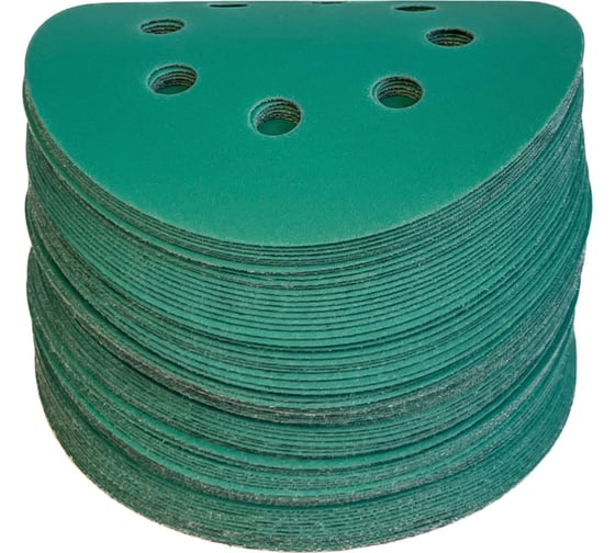 Шлифовальные круги на липучке 125 мм, Р220, 100 шт Vitatools GR-125-P220-100-8