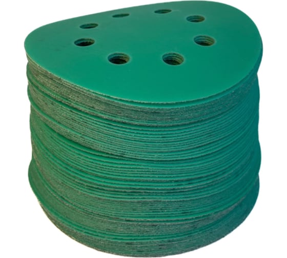 Шлифовальные круги на липучке 125 мм, Р600, 100 шт Vitatools GR-125-P600-100-8