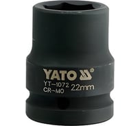 Головка торцевая ударная 6-гранная 22 мм, 3/4"DR YATO YT-1072