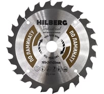 Диск пильный Industrial 165x20 мм, 24Т, ламинат Hilberg HL166 31280661