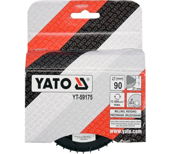 Фреза по дереву для УШМ 90 мм YATO YT-59175