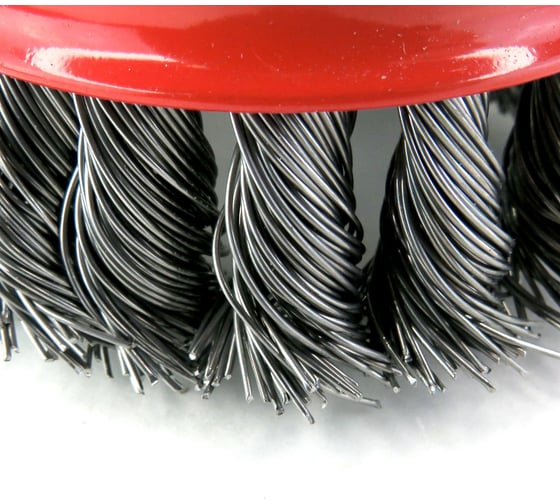 Щетка чашечная жгутовая 75 мм, М14, ворс сталь 0.5 мм, для УШМ EuroBrush 7-002