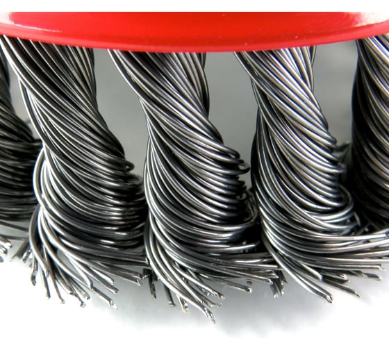 Щетка чашечная жгутовая 100 мм, М14, ворс сталь 0.5 мм, для УШМ EuroBrush 7-003