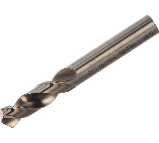 Сверло сверхкороткая серия тип GU500DZ (13 мм, DIN1897, HSCO, без покрытия) Guhring 5524 13,000