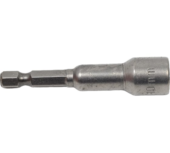 Головка магнитная торцевая шестигранная M10, 65 мм, CrV, 1/4", 10 шт EКТО SBV-020