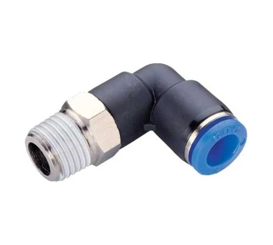 Фитинг цанговый угловой 8 мм с наружной металлической резьбой CDC Pneumatics PL 0803