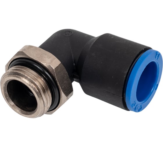 Фитинг цанговый угловой 12 мм с наружной металлической резьбой G3/8 CDC Pneumatics PL 12G03 1