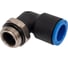 Фитинг цанговый угловой 12 мм с наружной металлической резьбой G3/8 CDC Pneumatics PL 12G03 1