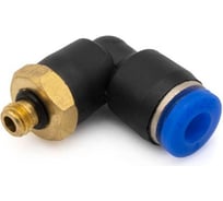 Фитинг цанговый угловой 6 мм с наружной металлической резьбой CDC Pneumatics PL 0602