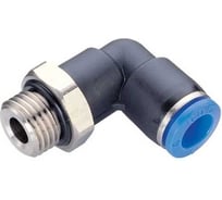 Фитинг цанговый угловой 8 мм с наружной металлической резьбой CDC Pneumatics PL 0804