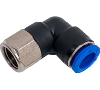 Фитинг цанговый угловой 10 мм с внутренней металлической резьбой 1/4 CDC Pneumatics PLF 10G02