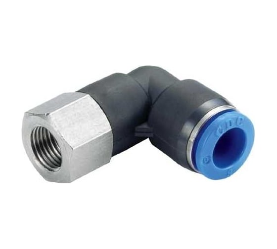 Фитинг цанговый угловой 10 мм с внутренней металлической резьбой 1/8 CDC Pneumatics PLF 10G01 1