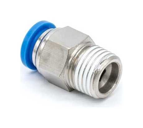 Фитинг цанговый прямой 8 мм с наружной металлической резьбой R1/4 CDC Pneumatics PC 0802