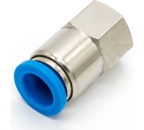 Фитинг цанговый прямой 10 мм с внутренней металлической резьбой G1/4 CDC Pneumatics PCF 10G02