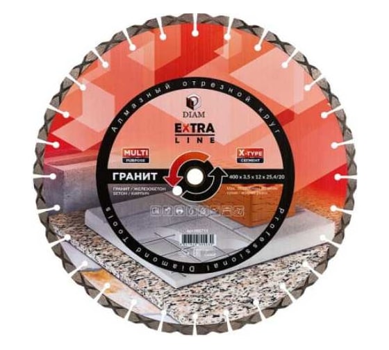 Диск Гранит Extra Line 400x3.5x12x25.4/20 мм Diam 000712