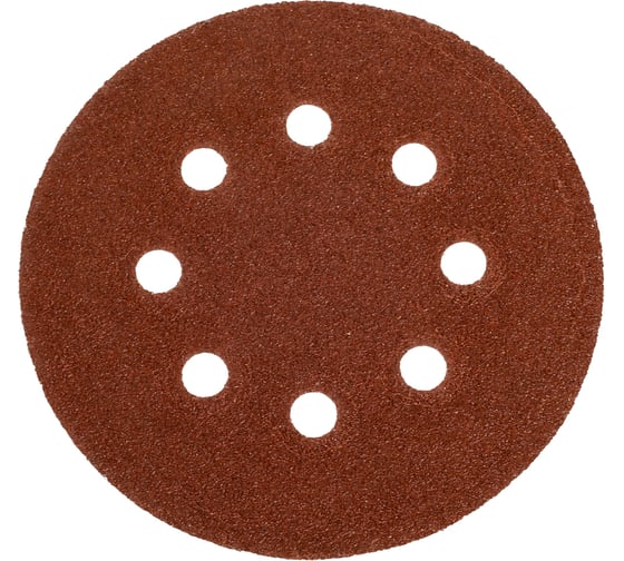 Круги шлифовальные на липучке 125 мм, P80, 100 шт Vitatools R-125-P80-100-8