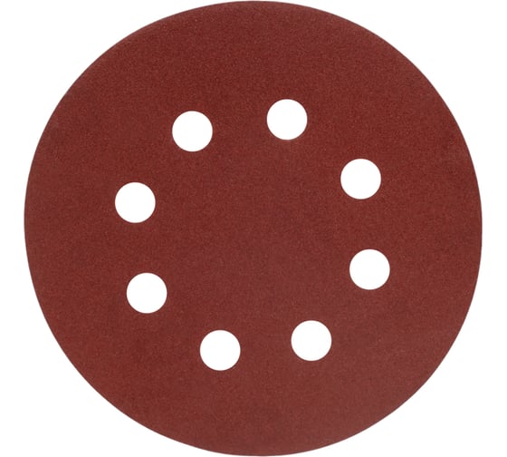 Круги шлифовальные на липучке 125 мм, Р320, 10 шт Vitatools R-125-P320-10-8
