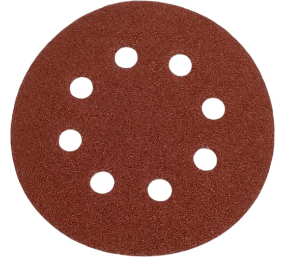 Круги шлифовальные на липучке 125 мм, Р60, 10 шт Vitatools R-125-P60-10-8 1