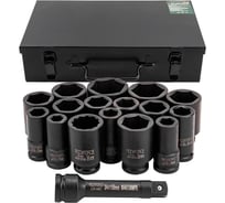 Набор головок ударных глубоких Rockforce 16 предметов, 3/4", 6гр., в кейсе RF-6163-5MPB(54998)