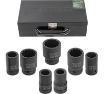 Набор головок ударных глубоких 12-гранных 7 предметов, 1"DR, в кейсе Rockforce RF-8072-9MPB