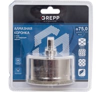 Коронка алмазная сверлильная для стекла мрамора керамогранита кафеля 75 мм Ladina 403-0075