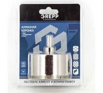 Коронка алмазная для стекла в сборе с центрирующим сверлом 68 мм GREPP 403-0068
