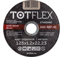 Круг отрезной STANDARD 41 (125x1.2x22.2 мм) TOTFlex 112031100