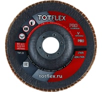 Круг лепестковый торцевой AGGRESSOR-PRO 2 (125x22 мм; V; P80) Totflex 4631148128262
