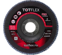 Круг лепестковый торцевой AGGRESSOR-PRO 2 (125x22 мм; Z; P80) TOTFLEX 4631148128071