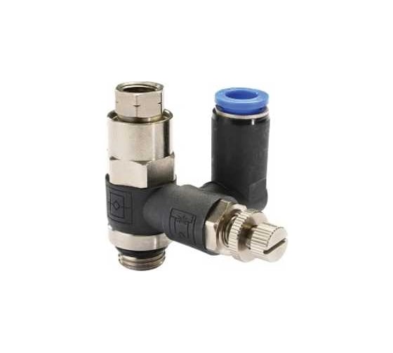 Дроссель с управляемым обратным клапаном 8 мм, G1/4 CDC Pneumatics PVSC 08G02 1