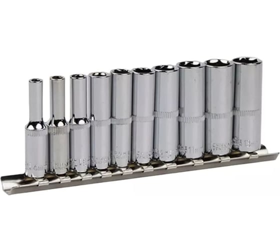 Набор глубоких шестигранных головок 4-13 мм, 1/4"DR, 10 шт KINGQUEEN WIB-13