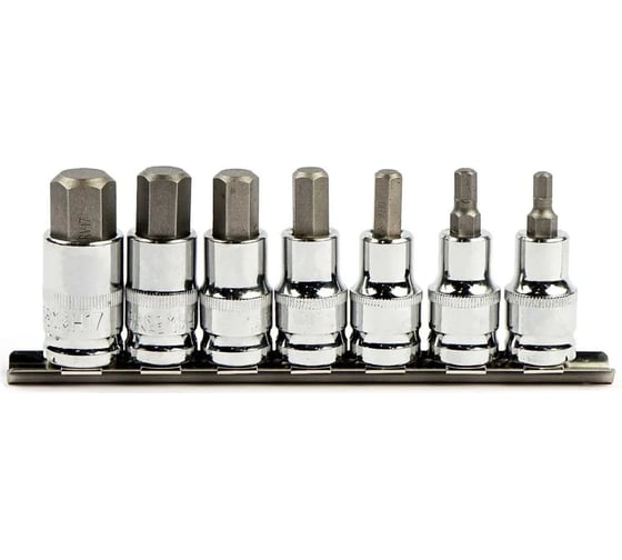 Набор шестигранных бит HEX, 1/2"DR, 7 шт KINGQUEEN WIB-8A