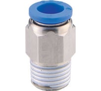 Фитинг цанговый прямой 6 мм, с наружной металлической резьбой R1/4 CDC Pneumatics PC 0602J