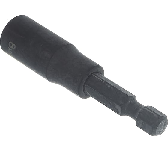 Удлиненная бита ПРОФИ с торцовой головкой Зубр, хвостовик E 1/4", 8 мм 26377-08