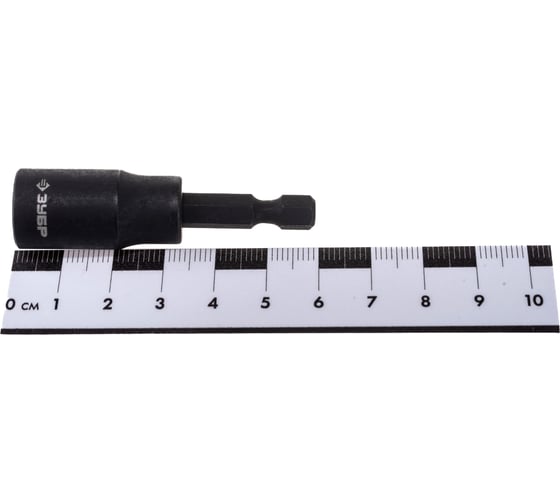 Удлиненная бита ПРОФИ с торцовой головкой Зубр, хвостовик E 1/4", 10 мм 26377-10