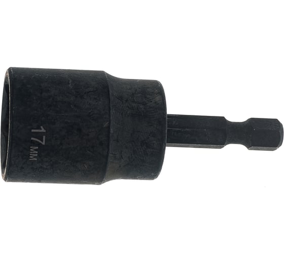Удлиненная бита ПРОФИ с торцовой головкой Зубр, хвостовик E 1/4", 17 мм 26377-17