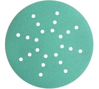 Шлифовальный круг FILM L312T 225 мм, на липучке, 24 отв., зеленый, P100, 50 шт SUNMIGHT 53507