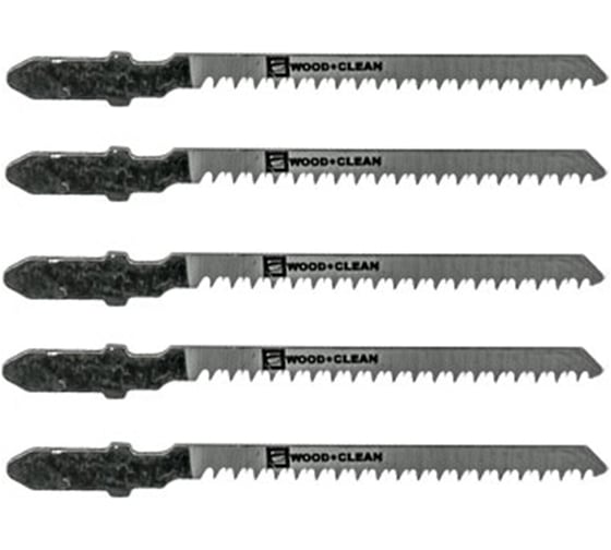 Полотно для лобзика T101AO по дереву 20TPI 77 мм 5 шт FASTER TOOLS 1312