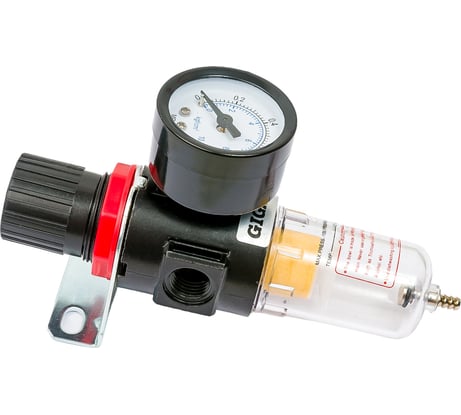 Фильтр-влагоотделитель для компрессора с регулятором давления (1/4"; манометр; 10 бар) Gigant GAFR2000