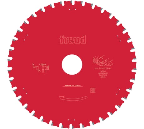 Пила дисковая (LP91M 005) 250х2.4/2х30 мм, Z48, A=0, HLTCG (CH) RIB, MITER MULTIMATERI Freud FR23M001M