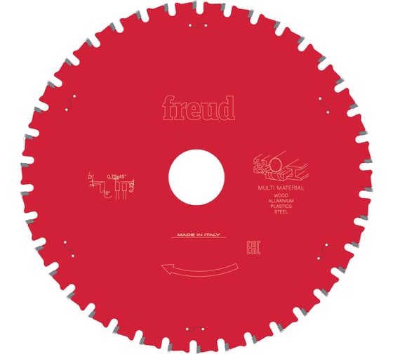 Пила дисковая (LP91M 003) 216х2/1.6х30 мм, Z40, A=0, HLTCG (CH) RIB, HH MULTIMATERIAL Freud FR16M001M 1
