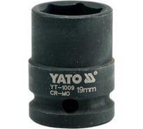 Головка торцевая ударная короткая (19 мм; CrMo; 1/2DR) YATO YT-1009