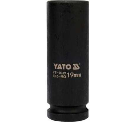 Головка торцевая ударная высокая (19 мм; CrMo; 1/2DR) YATO YT-1039