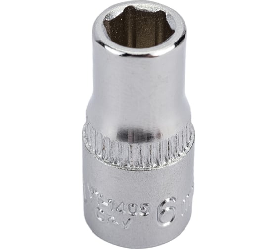 Головка торцевая короткая (6 мм; CrV; 1/4DR) YATO YT-1405