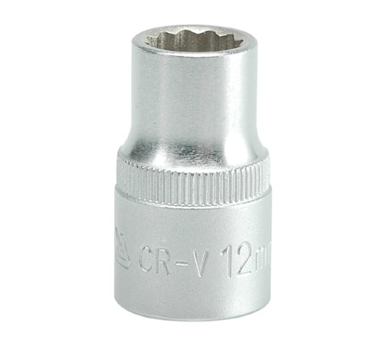 Головка торцевая короткая 12 гранная (12 мм; CrV; 1/2DR) YATO YT-1274