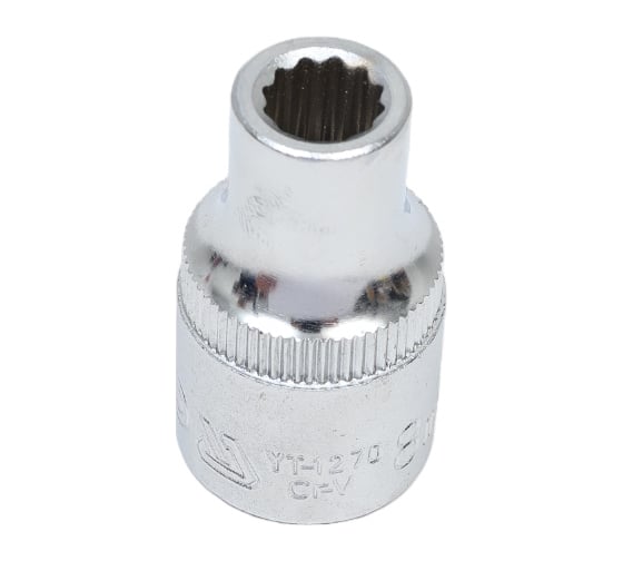 Головка торцевая короткая 12 гранная (8 мм; CrV; 1/2DR) YATO YYT-1270 1