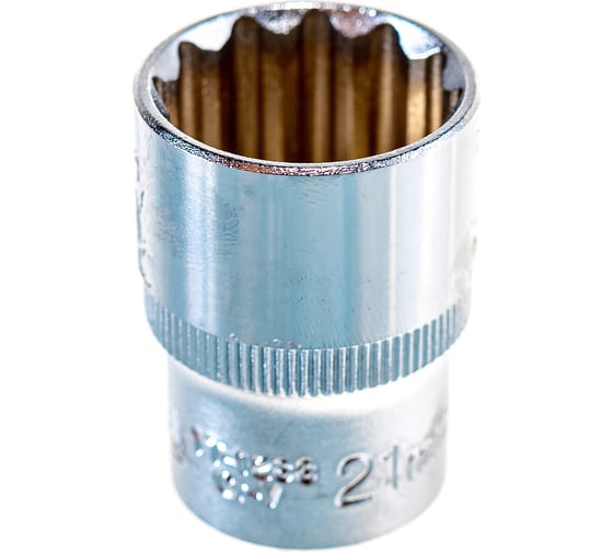Головка торцевая короткая 12 гранная (21 мм; CrV; 1/2DR) YATO YYT-1283 1